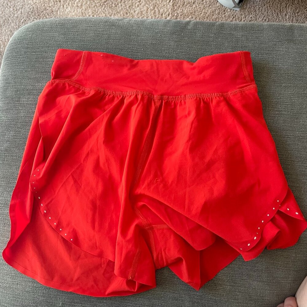 Lululemon Fast and Free Reflective High-Rise Classic-Fit Short 3" Hot Heat
